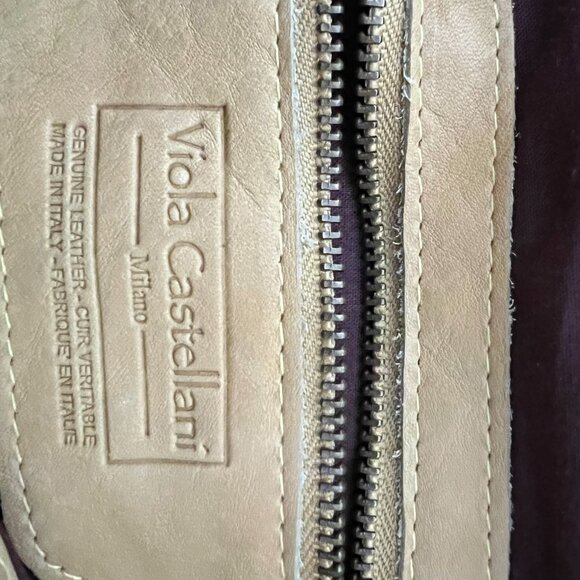 Viola Castellani Leather Backpack w/matching Wallet/wrist purse - Golden Yellow - Picture 8 of 16